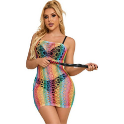 Subblime Sexy Φόρεμα Διχτυωτό Πολύχρωμο D-241385