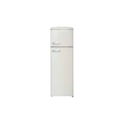 Frigelux RFDP246RCD Retro Δίπορτο Ψυγείο 246lt Υ166.5xΠ55xΒ57.5cm Μπεζ
