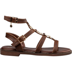 Envie Shoes Δερμάτινα Γυναικεία Σανδάλια Καφέ E96-23313-26