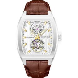 Kenneth Cole Ανδρικό Ρολόι Αυτόματο με Καφέ Λουράκι KCWGX0058801