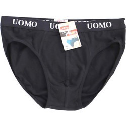 Uomo Ανδρικό Σλιπ Βαμβακερό Μαύρο 610