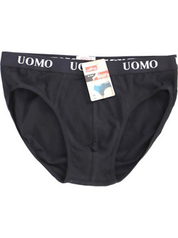 Uomo Ανδρικό Σλιπ Βαμβακερό Μαύρο 610