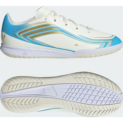 Adidas F50 Messi Club IN KK1379 Παιδικά Ποδοσφαιρικά Παπούτσια Σάλας Μπεζ Γαλάζια