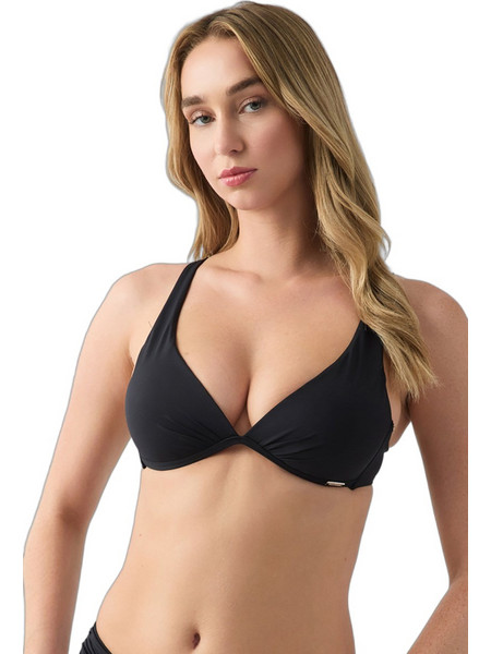 Minerva Oceania Bikini Top Τριγωνάκι με Ενίσχυση Μαύρο 90-9465B-045