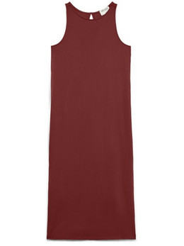 Vero Moda Midi Καλοκαιρινό Καθημερινό Φόρεμα Μπορντό 10344259