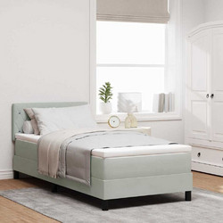 vidaXL Κρεβάτι Μονό Υφασμάτινο με Τάβλες 100x200cm 3342566