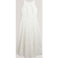 Ted Baker Leesaa Midi Καλοκαιρινό Φόρεμα για Γάμο / Βάπτιση με Δαντέλα Λευκό 284815