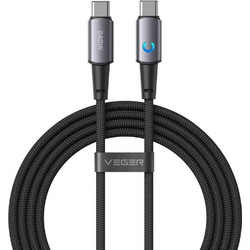 Veger Braided USB-C to USB-C 240W 1.5m Black CC2-ZSD