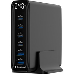 Gembird 2A4C-PD240 Βάση Φόρτισης με 2 Θύρες USB-A & 4 Θύρες USB-C 240W Power Delivery
