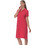 PNN Nightwear Midi Καλοκαιρινό Καθημερινό Φόρεμα Κοραλί 0263-1011-3