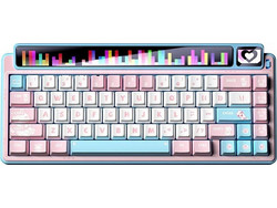 Aula AMG65 Ασύρματο Μηχανικό Gaming Πληκτρολόγιο 65% με Light Feather Διακόπτες RGB Pink