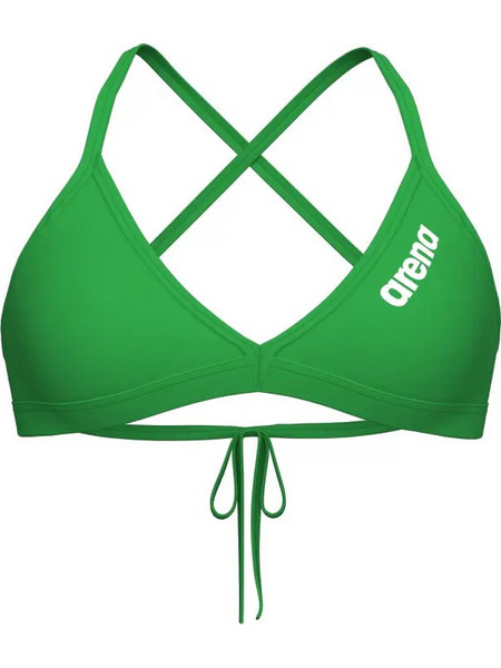 Arena Swim Tie Back Solid Αθλητικό Bikini Top Τριγωνάκι Πράσινο 004768-610