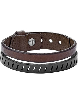 Fossil Vintage Casual Ανδρικό Βραχιόλι Χειροπέδα από Δέρμα JA6927040