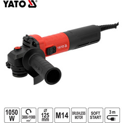 Yato YT-821014 Γωνιακός Τροχός Ρεύματος 1050W 125mm με Ρύθμιση Στροφών