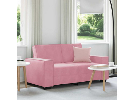 vidaXL Διθέσιος Καναπές Βελούδινος Ροζ 160x78x84cm 4105013