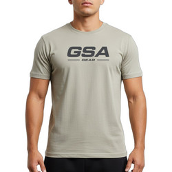 GSA Γκρι Ανδρικό Αθλητικό T-Shirt Γκρι 17-2601