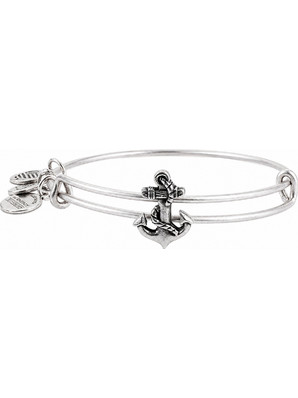 Alex and Ani Γυναικείο Βραχιόλι Βέργα με Άγκυρα Ασημί A15EB09RS