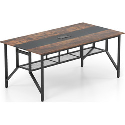 Costway Γραφείο Συνεδριάσεων Ξύλινο 76x96x180cm CB11046GY