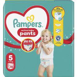Pampers Active Baby Pants Πάνες Βρακάκι No5 11-17kg 32τμχ