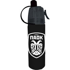 Must Spray ΠΑΟΚ Παιδικό Παγούρι Ανοξείδωτο Μαύρο 600ml