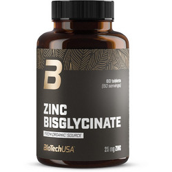 Biotech USA Zinc Bisglycinate 20mg 60 Ταμπλέτες