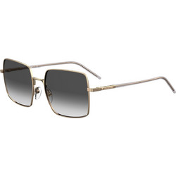 Love Moschino MOL022S 0009O Ανδρικά Γυαλιά Ηλίου Τετράγωνα Μεταλλικά Χρυσά με Μαύρο Φακό