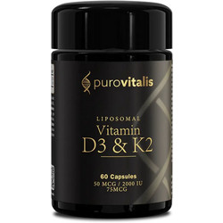 Purovitalis Vitamin D3 & K2 60 Κάψουλες