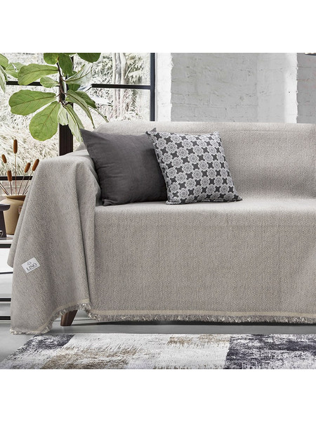 Lino Home Ριχτάρι Διθέσιου Καναπέ 180x250 Boxi Light Grey