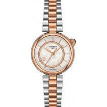 Tissot T-Lady Desir Γυναικείο Ρολόι Αυτόματο με Ασημί Ροζ Χρυσό Μεταλλικό Μπρασελέ T152.207.22.111.00