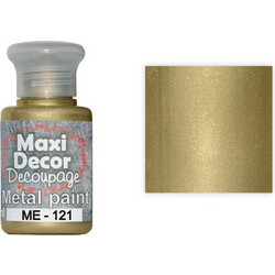 Maxi Decor Metal 121 Gold Ακρυλικό Χρώμα Ζωγραφικής 60ml