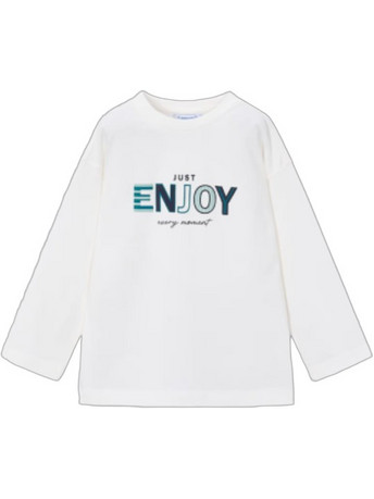 Mayoral Enjoy Παιδικό T-Shirt Μακρυμάνικο Λευκό 16-04007-090