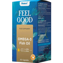 Romed Feel Good Omega 3 Ιχθυέλαιο Πορτοκάλι 60 Κάψουλες