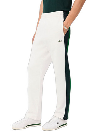 Lacoste Ανδρικό Παντελόνι Φόρμας Λευκό 3XH9800-0LP