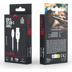 Maxlife MXUC3A3W USB-A to USB-C 3m White