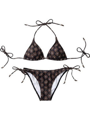 Losan Bikini Set Τριγωνάκι Σοκολατί Μαύρο LWMAP0601-26001