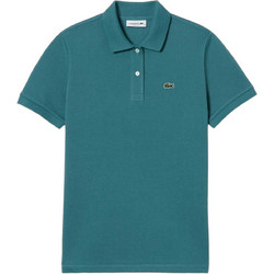 Lacoste Γυναικεία Μπλούζα Polo Κοντομάνικη Πετρόλ 3PF7839