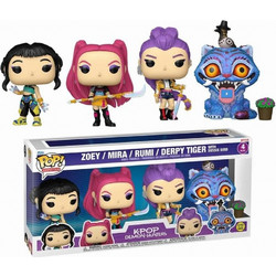 Funko Pop! Animation KPOP Demon Hunters Zoey / Mira / Rumi / Derpy Tiger with Sussie Bird