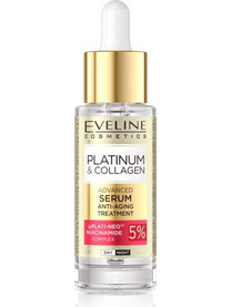 Eveline Platinum & Collagen Advanced Αντιγηραντικό Ενυδατικό Serum Προσώπου με Κολλαγόνο 30ml