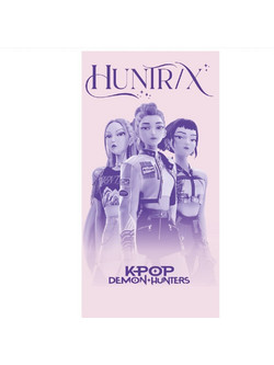 K-Pop Demon Hunters Huntrix Παιδική Πετσέτα Θαλάσσης Microfiber Ροζ 70x140cm 5949082536319