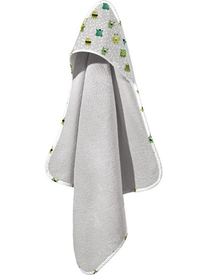 Saint Clair Monsters Βρεφικό Μπουρνούζι Κάπα Lime Γκρι 75x75cm