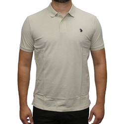 U.S. Polo Assn. Ανδρική Μπλούζα Polo Κοντομάνικη Εκρού 6735541029