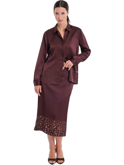 Gerry Weber Μίντι Φούστα Σατέν Ψηλόμεση Καφέ N75682706038