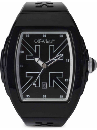 Off White Ανδρικό Ρολόι με Μαύρο Λουράκι OW1G003P0265