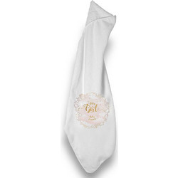 Bonjour Bebe Baby Shower Girl Βρεφικό Μπουρνούζι Κάπα Λευκό Ροζ