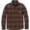 Carhartt Ανδρικό Πουκάμισο Βαμβακερό Καρό Μακρυμάνικο Κανονική Γραμμή Καφέ 107010-RDKSREG