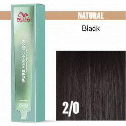 Wella Pure Perfection 2/0 Πολύ Σκούρο Καστανό Φυσικό Μόνιμη Βαφή Μαλλιών Xωρίς Αμμωνία 60ml