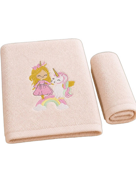 Astron Unicorn Girls Σετ Παιδικές Πετσέτες 2τμχ 500gr/m² 85210
