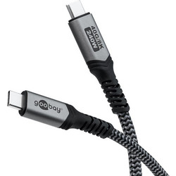 Goobay 74211 Braided Thunderbolt 4 USB-C to USB-C 240W 1m Black
