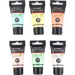 Motarro Pastel Σετ Ακρυλικά Χρώματα Ζωγραφικής 30ml 6τμχ