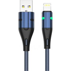 Jellico A1 Braided USB-A to Lightning Cable 1m Blue